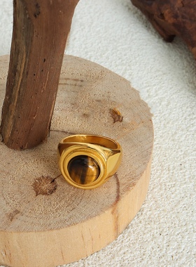 欧美虎眼石戒指气质大方