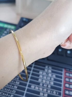 原创可水洗不掉色金色手镯女