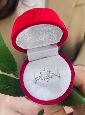 幸福花束婚戒婚礼仿真道具钻戒指