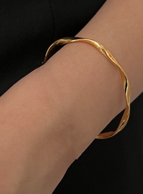 极简艺术范乌斯环手镯轻奢小众
