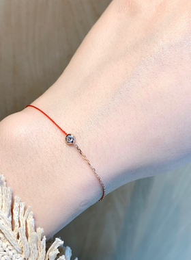 原创小众轻奢百搭极简女小红绳