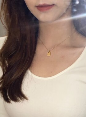 不会看腻经典小金牌转运项链