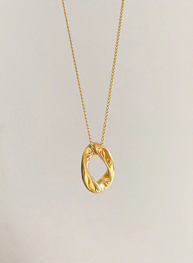 莫比乌斯旋转环圆环项链毛衣链