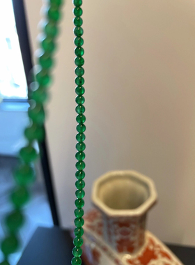 绿色玉髓串珠碧玉项链