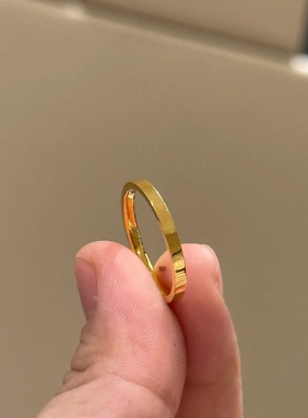 金灿灿实心回馈款仿真金戒指