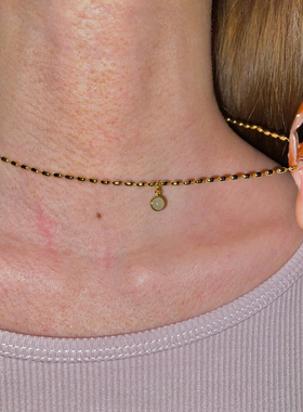 沿海假日~松弛又慵懒小玉石项链爆款轻奢小礼物高级感质感锁骨链