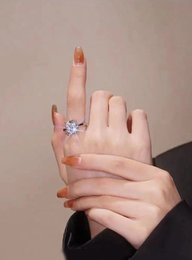 液态锆石戒指星星经典