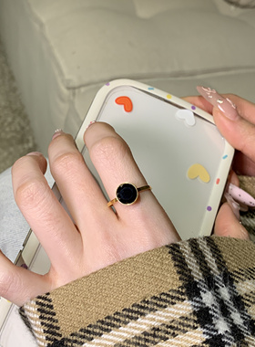 保色可水洗钛钢开口女戒指