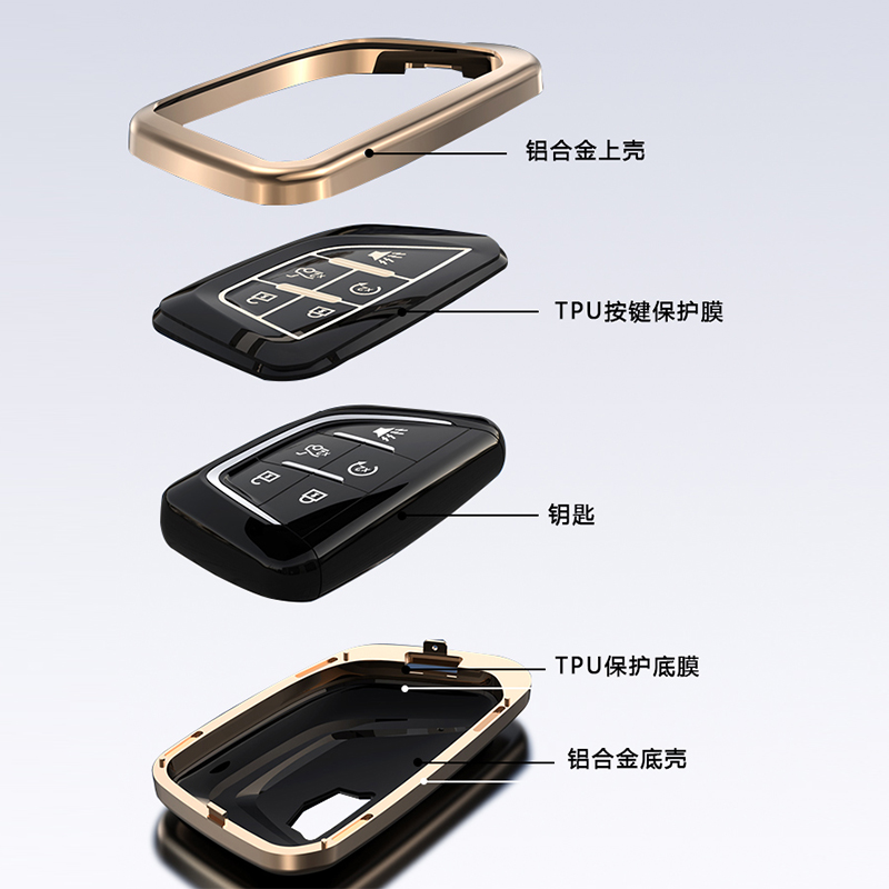 适用凯迪拉克ct5钥匙套xt5/xts/ct6/xt6/xts车ATS壳ct4/gt4高档扣 - 图1