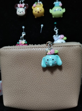 DIY自制手机链 迪士尼系列包包拉链扣头钥匙扣小提溜