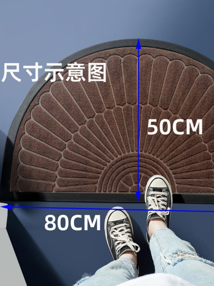 欧式门外家用进门口半圆橡胶地垫防滑地毯入户门垫户外脚垫-图1