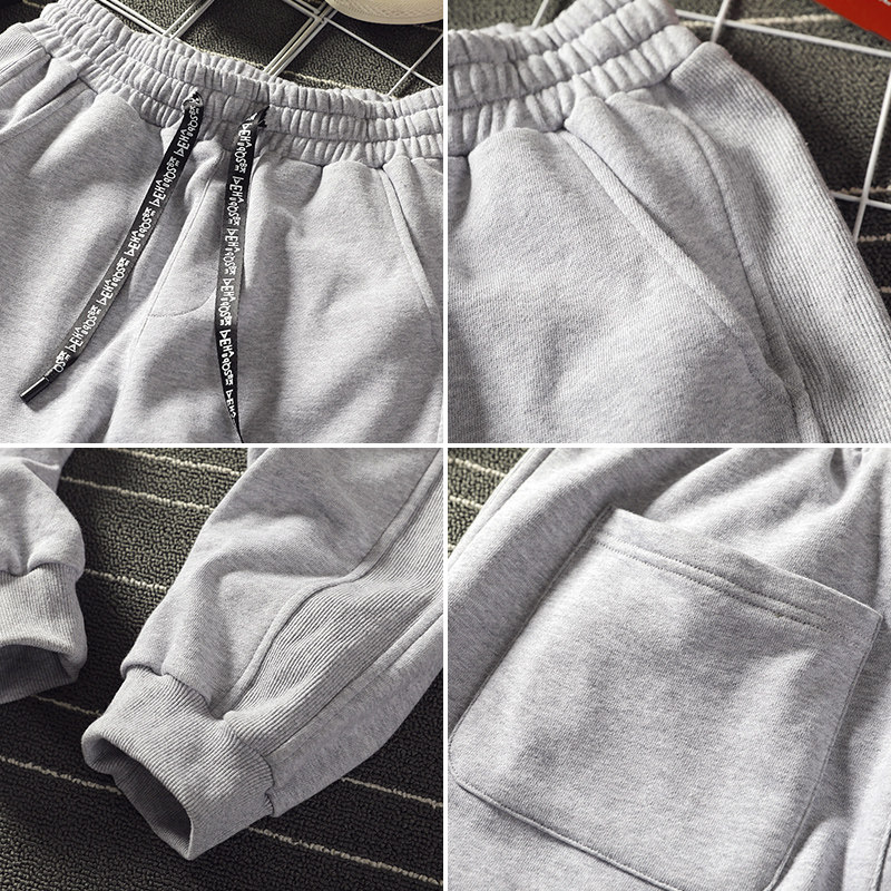 秋冬季百搭男士运动加绒潮流卫裤 文际休闲裤