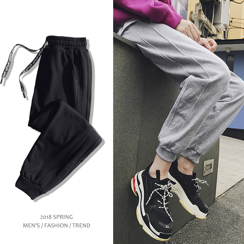 秋冬季百搭男士运动加绒潮流卫裤 文际休闲裤