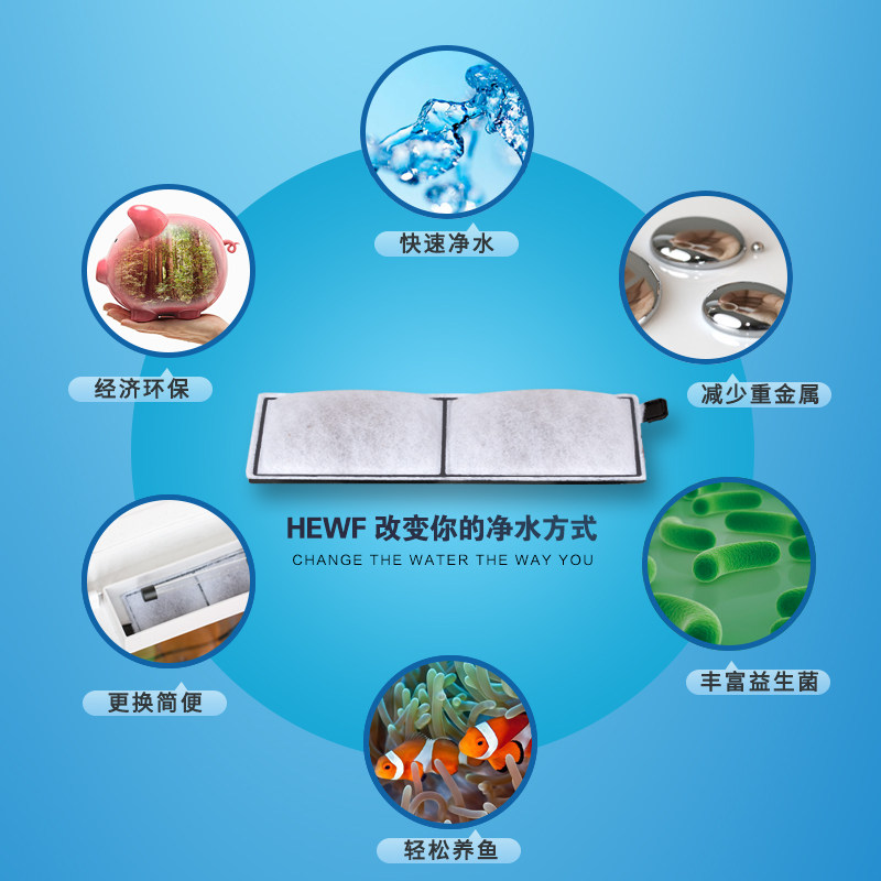鱼缸专用HEWF滤卡水族箱专用过滤棉滤材鱼缸过滤插卡培菌吸附,淘宝优惠券,粉丝福利购,淘宝优惠卷
