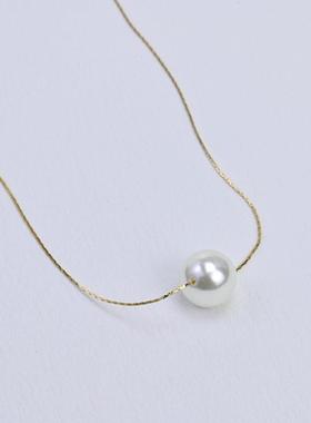 小众轻奢珍珠多坠锁骨链