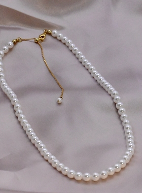 轻奢时尚百搭珍珠项链短款