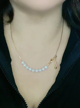 天然珍珠简约百搭珍珠项链包邮