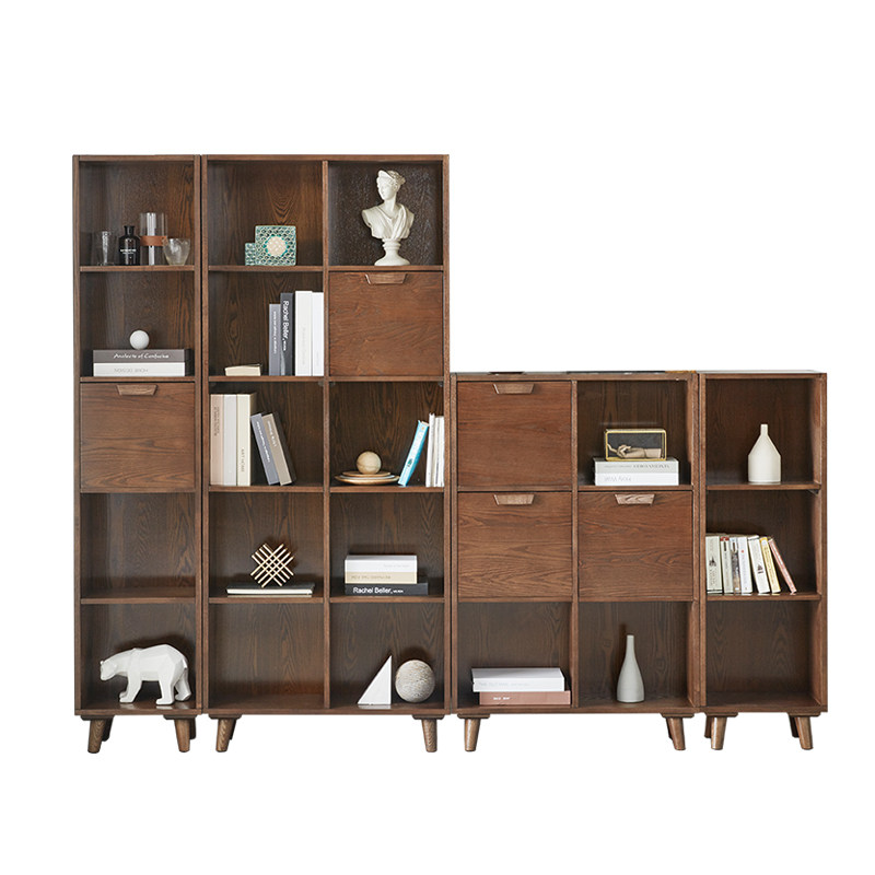实木书架置物架落地北欧简约现代书房学生家用组合书柜客厅收纳柜,淘宝优惠券,粉丝福利购,淘宝优惠卷