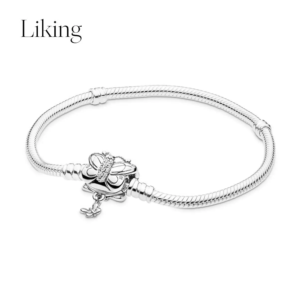 Pandora Pandora серебряные моменты браслет, серебряная бабочка полёт 597929cz 19