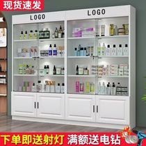 Cosmetics Display Cabinet Glass Display Case Cabinet of Container Array Cabinet Cosmetic Products Shelf Products Shelf shelves