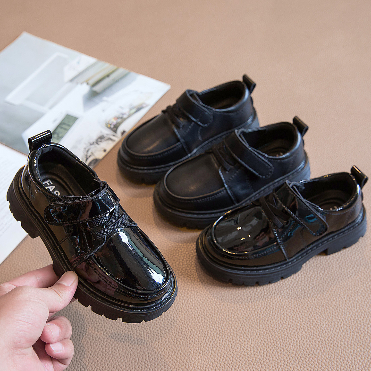 男童皮鞋黑色儿童软底春秋新款真皮男孩演出学生西装校园中大童鞋,淘宝优惠券,粉丝福利购,淘宝优惠卷