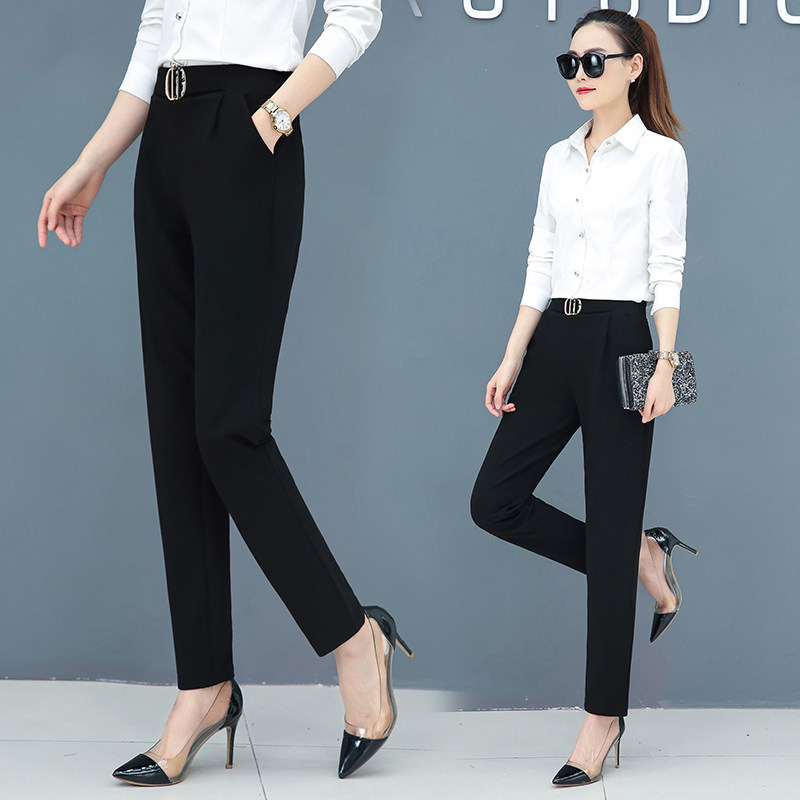 高腰202秋季新款韩版宽松哈伦裤 玛依恋休闲裤