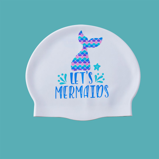 Двусторонняя шапочка для плавания с принтом «Русалка»