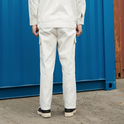 Мужской осенний хлопковый комбинезон, износостойкий лонгслив, нарукавники, комплект, увеличенная толщина, защита от ожогов