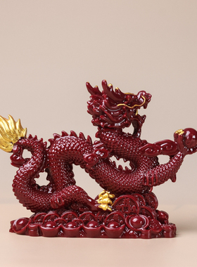 朱砂紫金砂龙摆件客厅