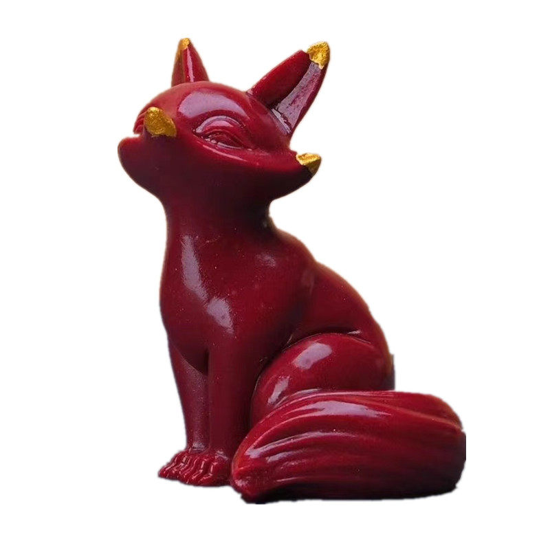 朱砂狐狸摆件红砂雕刻手把紫金砂客厅工艺品装饰家居桌面摆设,淘宝优惠券,粉丝福利购,淘宝优惠卷