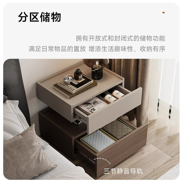 Bedside table, bedroom small storage cabinet 2025 new modern simple high-end storage cabinet small apartment side cabinet