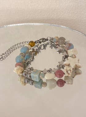 双层手链女新款爆款叠戴小众闺蜜