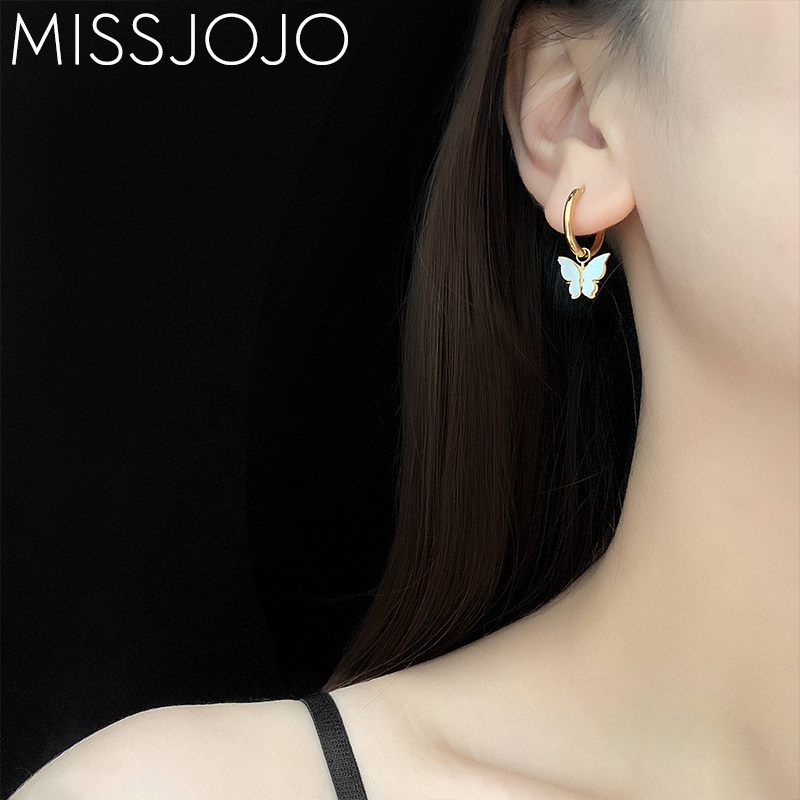 欧美ins冷淡风气质简约天然镀耳钉 missjojo耳环