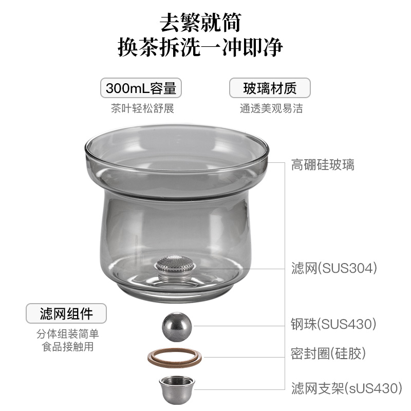 茶具套装2024新款泡茶壶茶水分离家用轻奢高档自动懒人泡茶神器