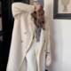 New winter style slightly fat large size Korean tweed coat