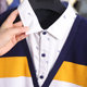 Removal of bids and cabinets! Simple, comfortable, fashionable and warm fake two-piece pullover knitted sweater for men in autumn and winter