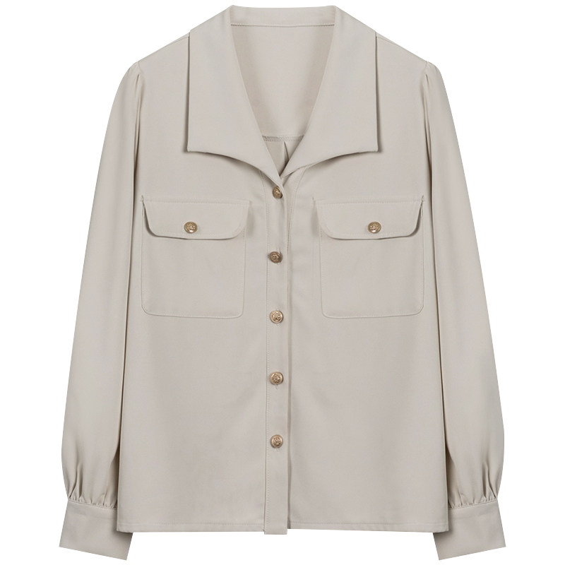 秋装2021年新款法式复古高级感衬衫 原水衬衫