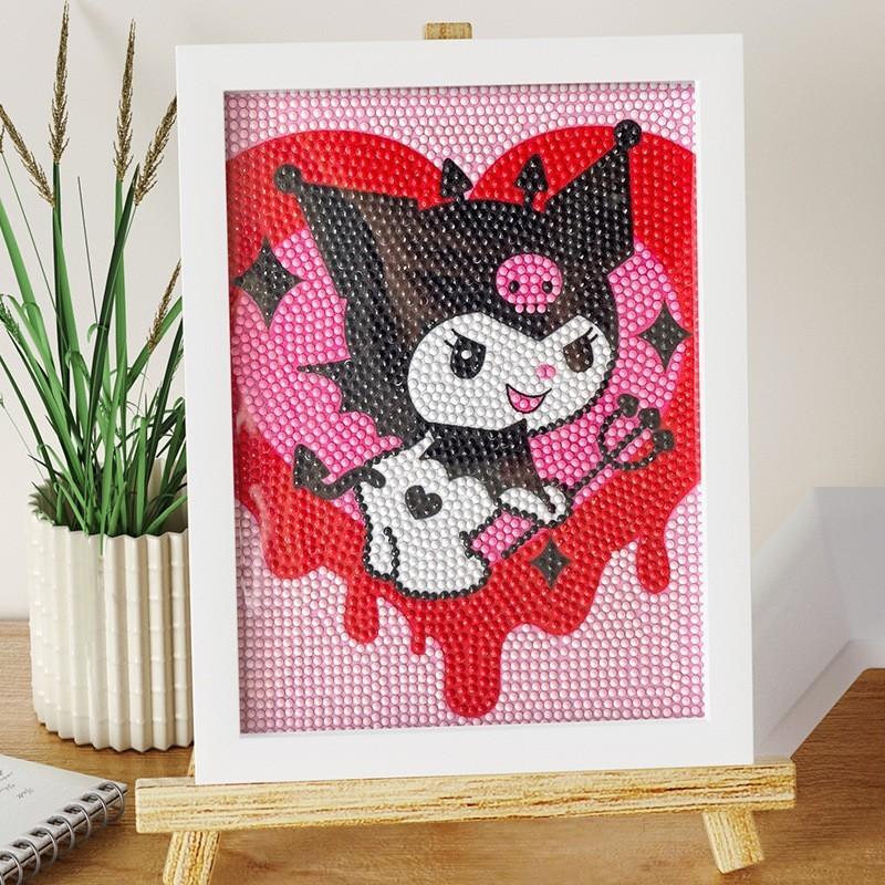 儿童diy钻石画批发公主钻石贴画兔子点钻画幼儿园手工益智玩具 - 图1