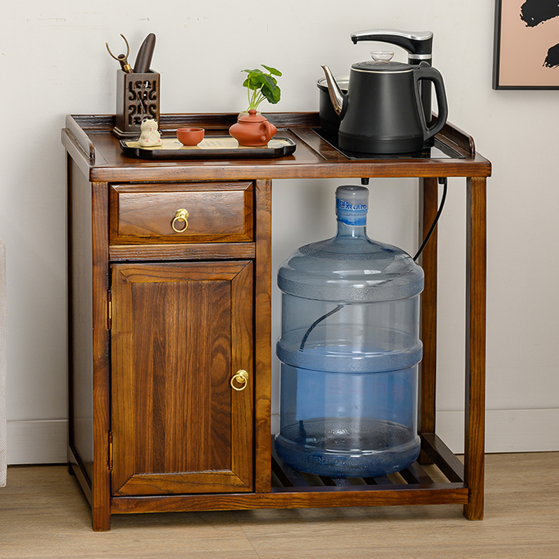 实木小型泡茶烧水壶一体茶几客厅家用小户型简约茶桌子办公室茶台 - 图0