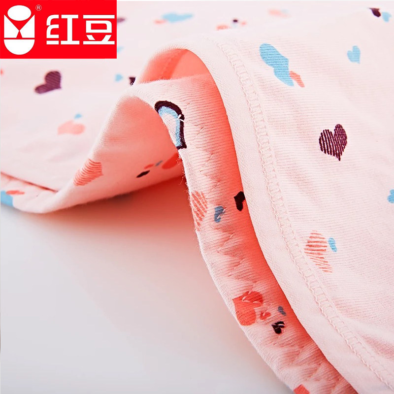 红豆女士内裤纯棉性感可爱少女中腰全棉三角裤头4条礼盒装包邮,淘宝优惠券,粉丝福利购,淘宝优惠卷