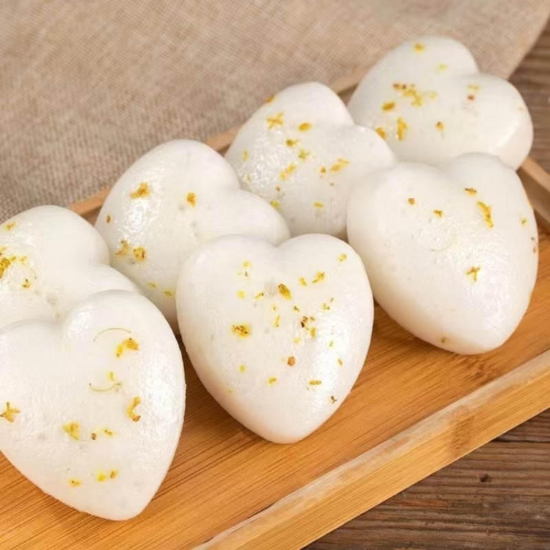 硕果田间爱心桂花糕500g*3袋松软Q弹清甜加热即食大米糕早餐糕点,淘宝优惠券,粉丝福利购,淘宝优惠卷