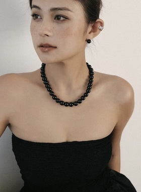 米粒形珍珠项链天然淡水强光