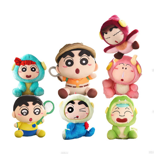 灵动创想蜡笔小新恐龙日记电影主题盲盒毛绒玩偶公仔挂件手办玩具 - 图0