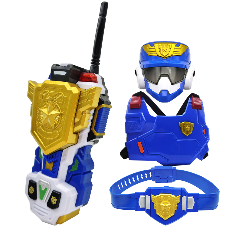 迷你特工队玩具超级福乐战警巡逻套装面具腰带召唤器声光武器7七 - 图0