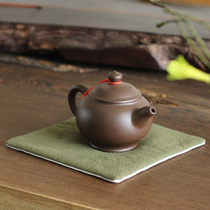 Handmade cup mat jug cushion thermal insulation mat cloth art double cotton linen water absorbent Chinese kongfu tea road mat set to be made