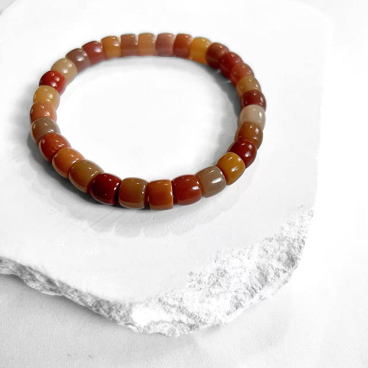 【胡可推荐】红桥 邵通包浆料7mm南红手串药片直切桶珠玛瑙手串,淘宝优惠券,粉丝福利购,淘宝优惠卷