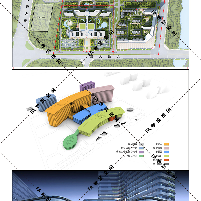 现代医院建筑设计方案文本效果图分析图医疗卫生服务康养中心参考-图2