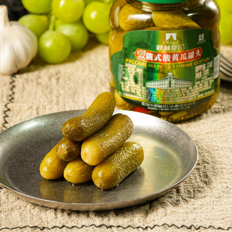 秋林食品公司 伊雅秋林 俄式酸黄瓜罐头330g 0脂肪0色素0防腐剂,淘宝优惠券,粉丝福利购,淘宝优惠卷