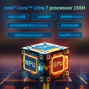 未来人类S4 端计算AI笔记本电脑 14英寸 英特尔酷睿Ultra 7 155H RTX4060设计游戏