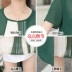 Áo sơ mi nữ mùa hè chất liệu voan ngắn tay trung niên nữ size lớn ngoại quốc 40 tuổi 50 quần áo nữ trung niên - Quần áo của mẹ áo sơ mi trung niên Quần áo của mẹ